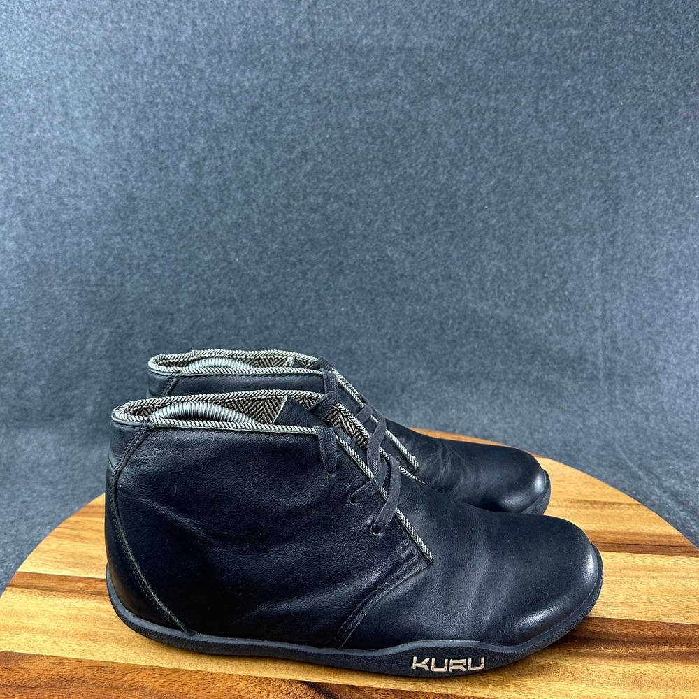 KURU Aalto Black Leather Chukka Ankle Boots 201007 Womens 9.5 Orthopedic Support